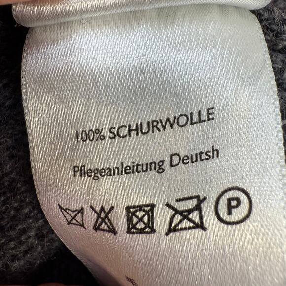 Eddie Bauer Cardigan Sweater Women's L Grey 100% Merino Wool Long Cozy - Picture 8 of 11